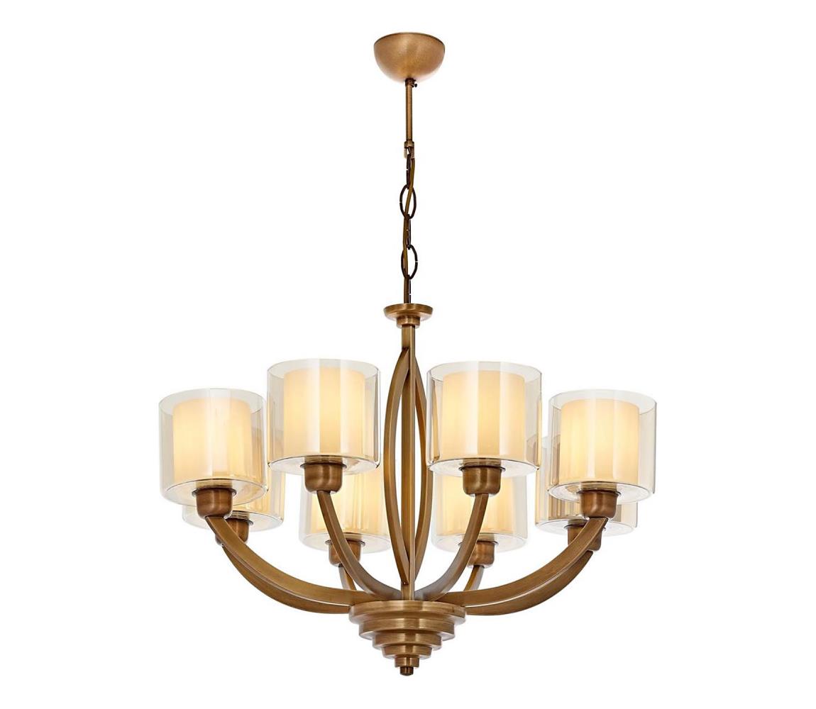 Láncos csillár LAHORE 8xE27/40W/230V bronzszínű 301AUR1307