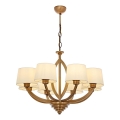 Láncos csillár LAHORE 8xE27/40W/230V bronzszínű