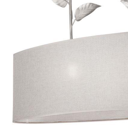 Láncos csillár NOEMI 2xE27/60W/230V ezüst/fehér patina