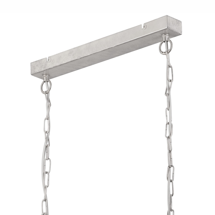 Láncos csillár NOEMI 2xE27/60W/230V ezüst/fehér patina