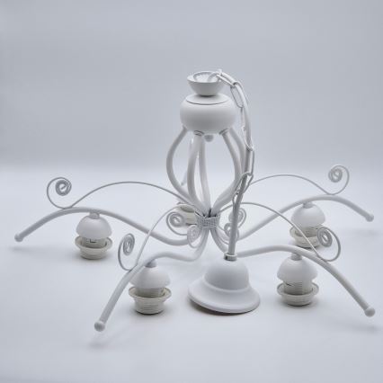 Láncos csillár RETRO II 5xE27/60W/230V fehér