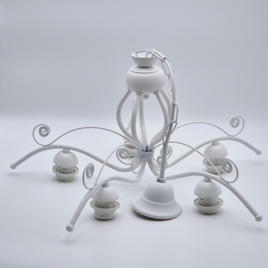 Láncos csillár RETRO II 5xE27/60W/230V fehér