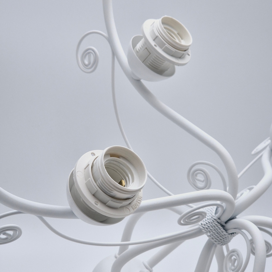 Láncos csillár RETRO II 5xE27/60W/230V fehér