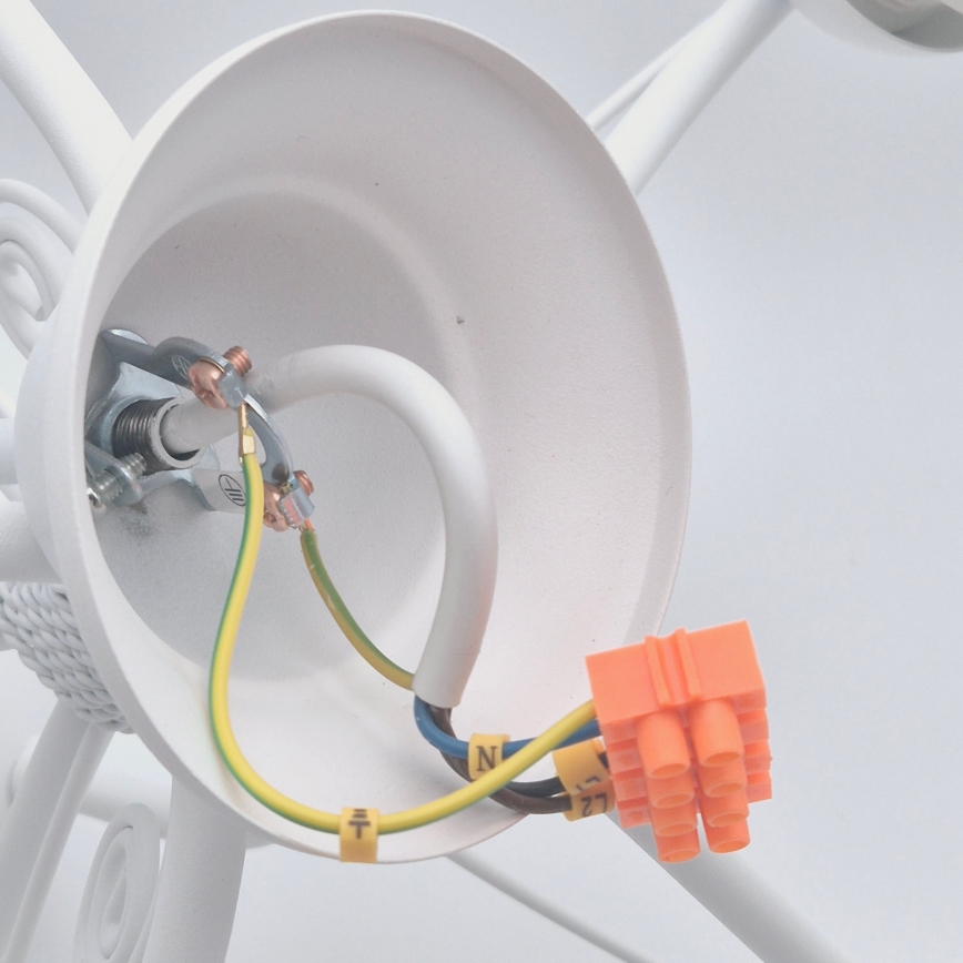 Láncos csillár RETRO II 5xE27/60W/230V fehér