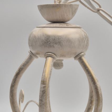 Láncos csillár RETRO II 5xE27/60W/230V fehér patina