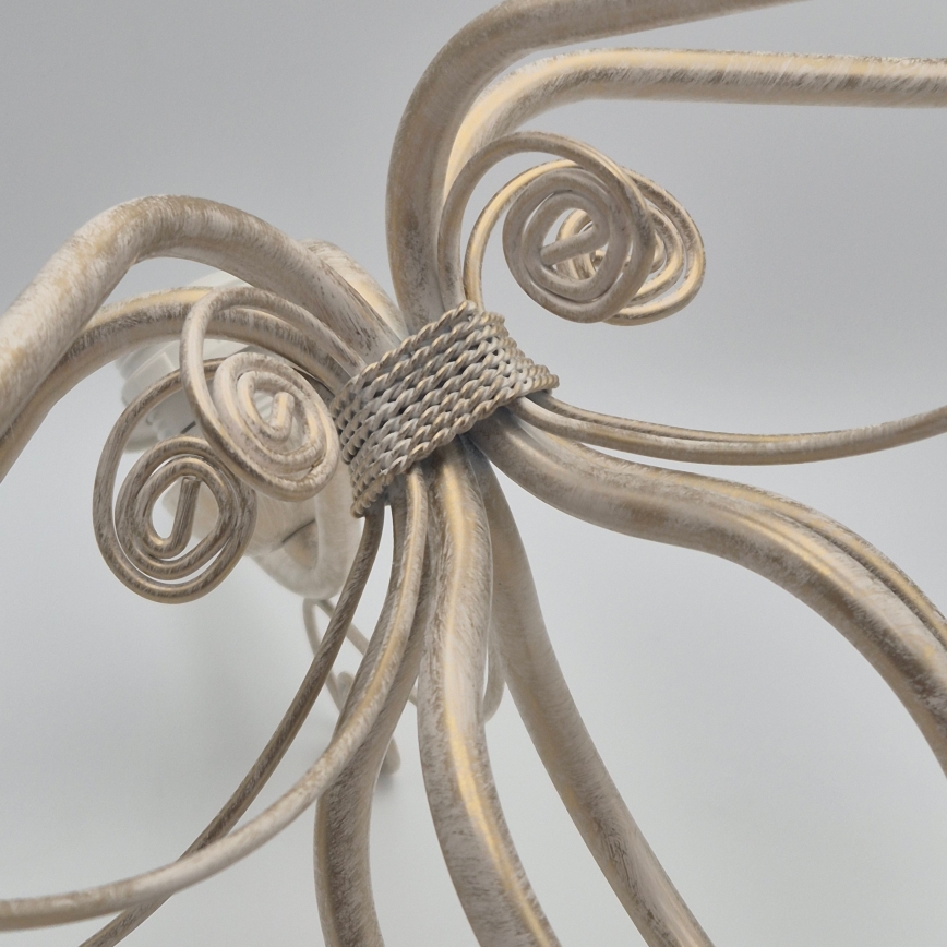 Láncos csillár RETRO II 5xE27/60W/230V fehér patina