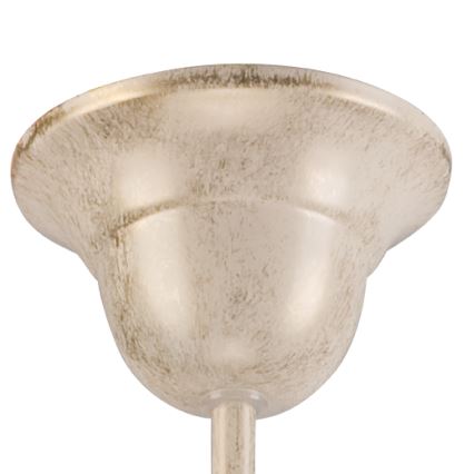 Láncos csillár RETRO II 5xE27/60W/230V fehér patina