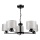 Láncos csillár ROSA 5xE27/60W/230V fekete/szürke