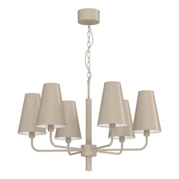 Láncos csillár TORTOLA 6xE14/15W/230V bézs