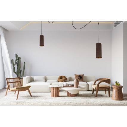 Lámpa zsinóron AVALO 2xE27/60W/230V pókháló barna/rezes