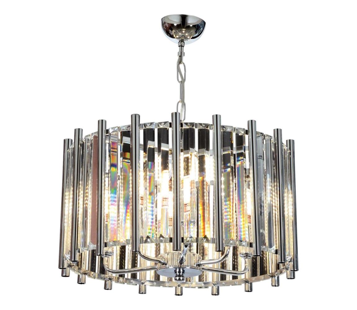 Láncra akasztható CRYSTALLINE csillár 6xE14/40W/230V, fényes króm 301AUR1215