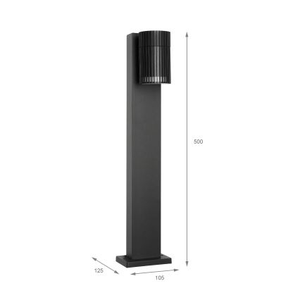 LANTHEA kültéri lámpa 1xGU10/11W/230V IP44 50 cm fekete