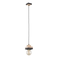 LARSO zsinóros csillár 1xE27/15W/230V fekete/bézs