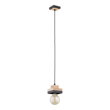 LARSO zsinóros csillár 1xE27/15W/230V fekete/bézs
