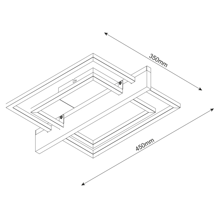 LARYSA LED mennyezeti lámpa LED/23W/230V 35x45 fenyő