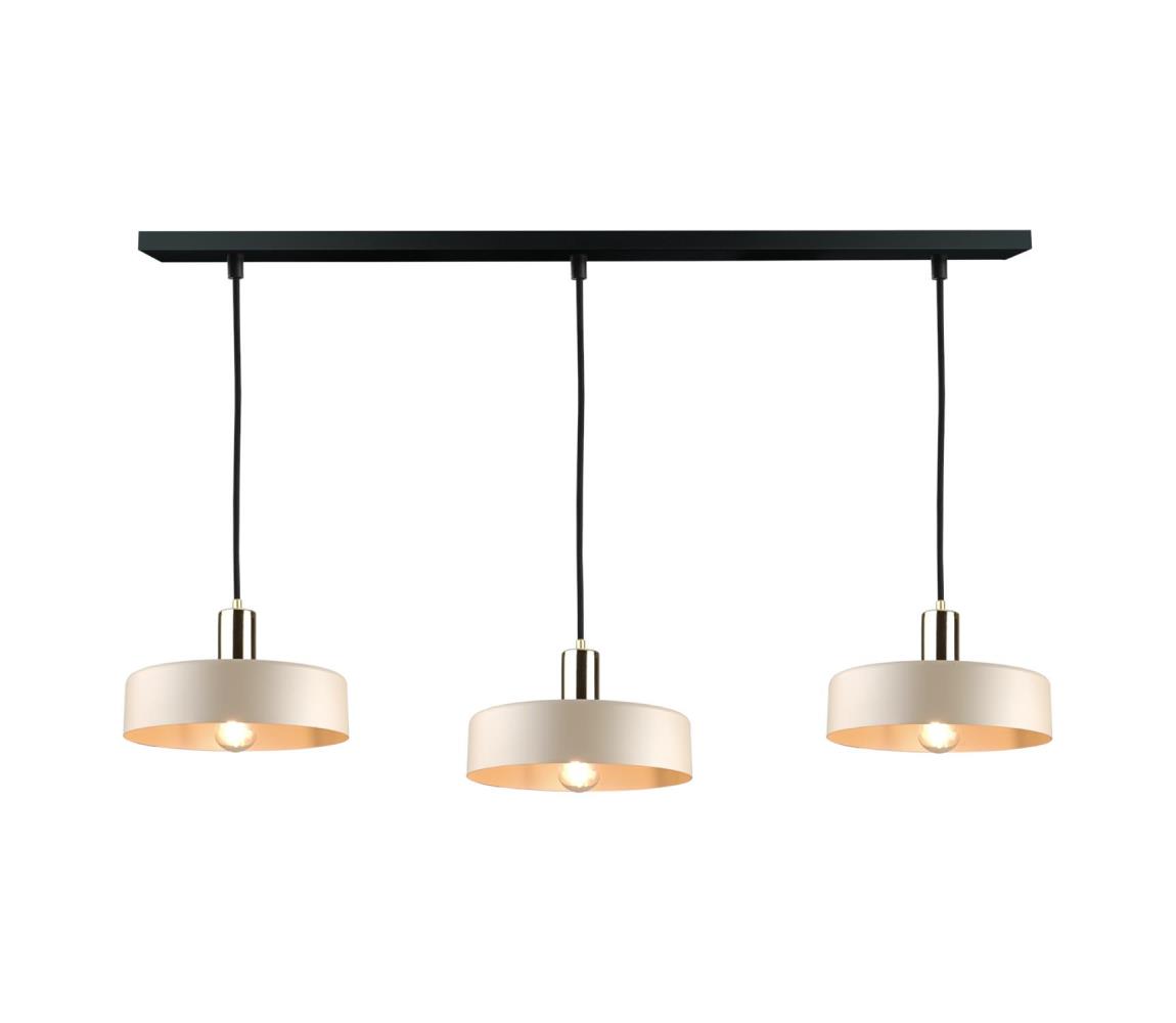 Keter Lighting LATTE kábeles csillár 3xE27/60W/230V bézs/fekete/arany 2973