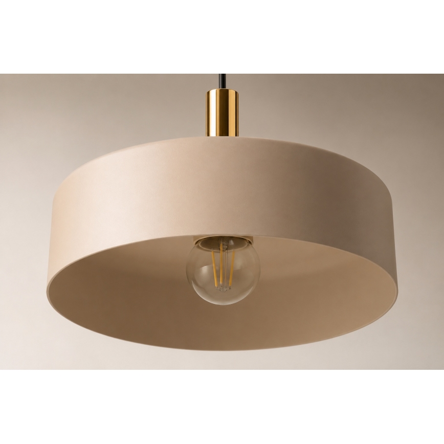 LATTE kábeles csillár 3xE27/60W/230V bézs/fekete/arany