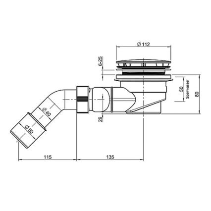 LAUFEN H2951270000001 - Szifon zuhanytálcához SOLUTIONS műanyag/fehér