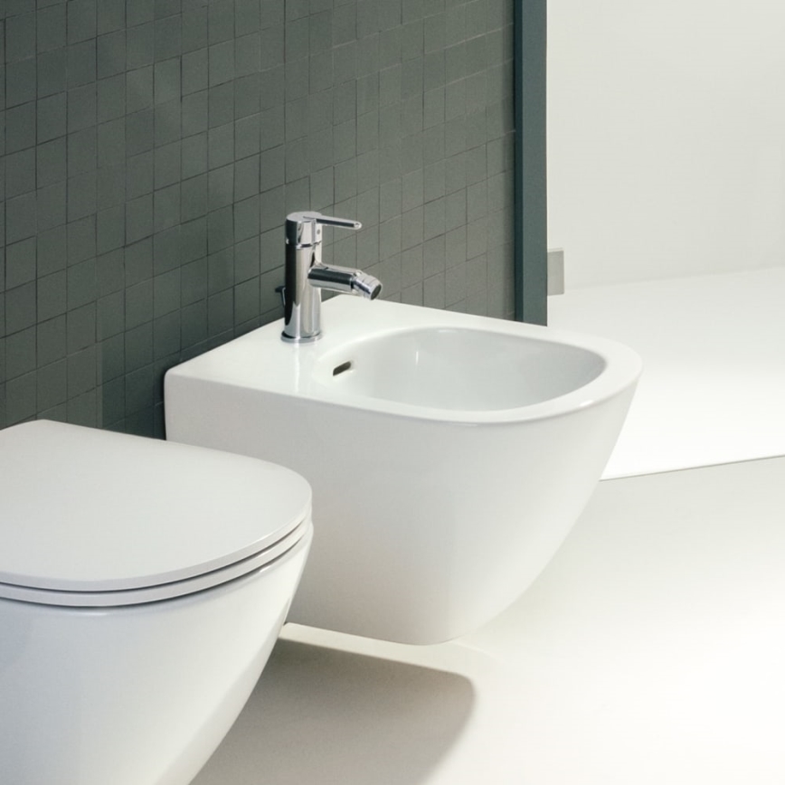 LAUFEN H3410810041141 - Bidé csaptelep + túlfolyós leeresztő LUA fényes króm