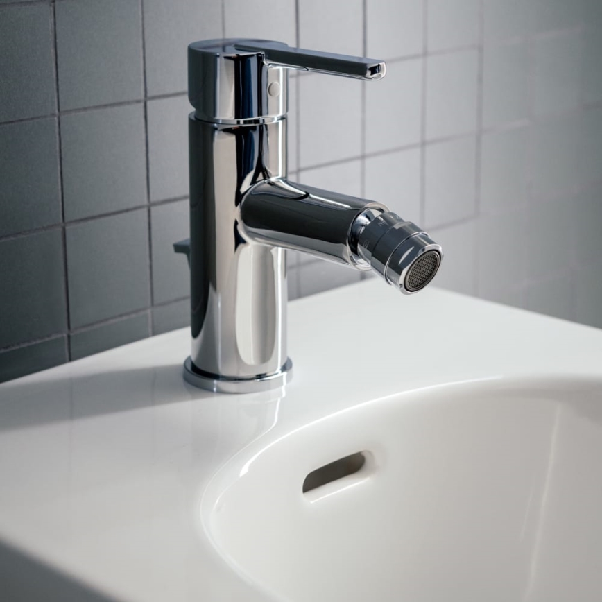 LAUFEN H3410810041141 - Bidé csaptelep + túlfolyós leeresztő LUA fényes króm