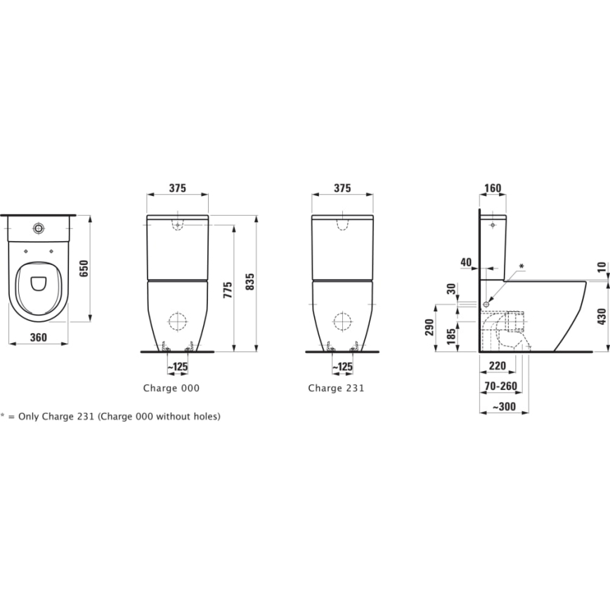 LAUFEN H8259624000001 - WC-csésze PRO kerámia/fehér