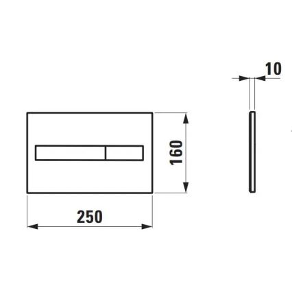 LAUFEN H8956610000001 - DUAL LIS öblítőgomb, fehér