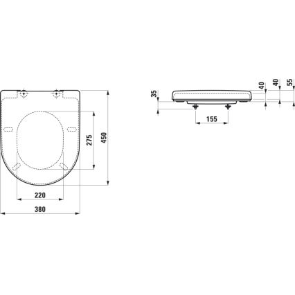LAUFEN H8969513000001 - SoftClose PRO WC-ülőke, duroplaszt, fehér