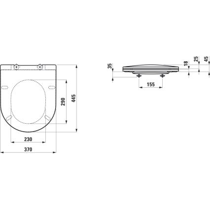 LAUFEN H8989650000001 - WC-ülőke PRO duroplast/fehér