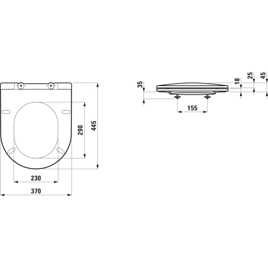 LAUFEN H8989650000001 - WC-ülőke PRO duroplast/fehér
