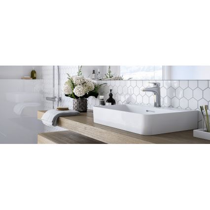 LAUFEN HF500701100000 - Mosdó csaptelep + túlfolyós leeresztő LAURIN 16,2 cm fényes króm