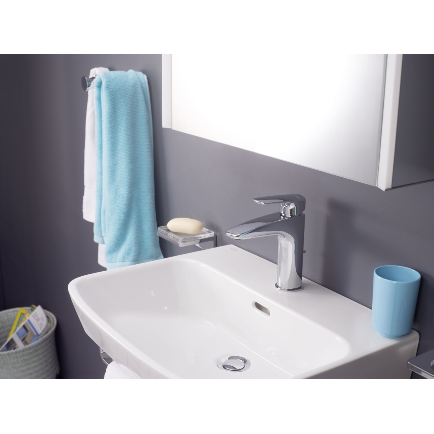 LAUFEN HF500701100000 - Mosdó csaptelep + túlfolyós leeresztő LAURIN 16,2 cm fényes króm