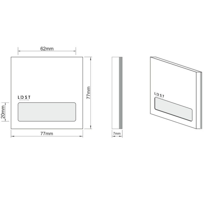 LDST AL-01-SZ-BC5 - LED Lépcsőmegvilágító ALEX LED/1,2W/230V arany 3500K