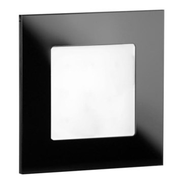 LDST AN-01-CB-BC9 - LED lépcsővilágítás ANGEL 9xLED/1,2W/230V fényes fekete 3500K
