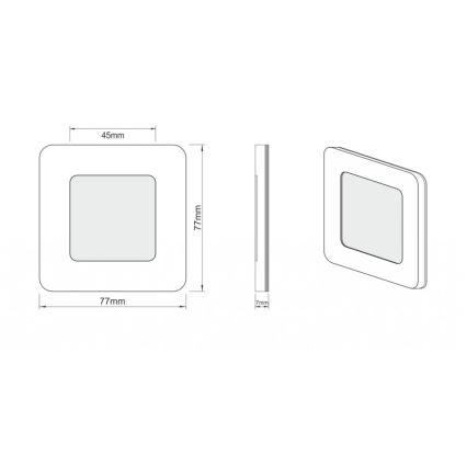 LDST DI-01-SZ-BC9 - LED Lépcsőmegvilágító DIANA 9xLED/1,2W/230V arany 3500K