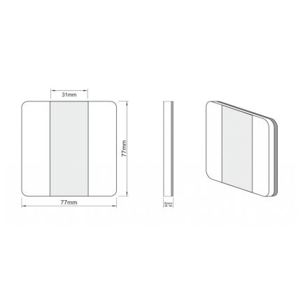 LDST DU-01-SS-BC8 - Lépcsőházi lámpa  DUO 10xLED/1,2W/230V