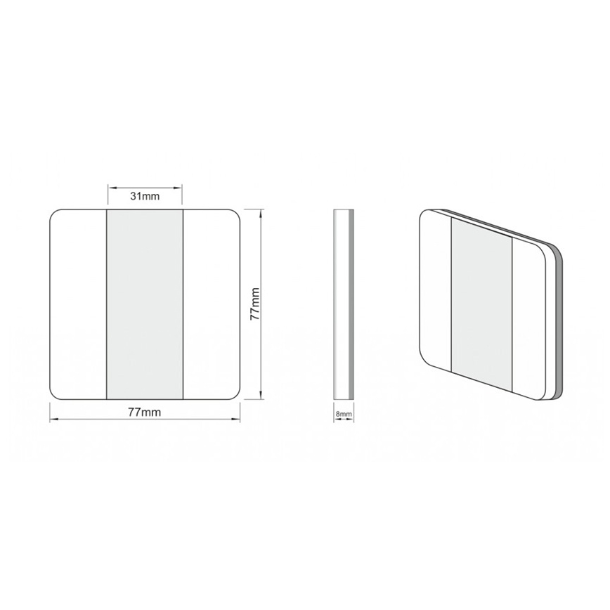 LDST DU-01-SS-BC8 - Lépcsőházi lámpa  DUO 10xLED/1,2W/230V