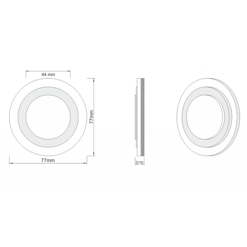 LDST LI-01-SZ-BC8 - LED Lépcsőmegvilágító LILI 8xLED/1,2W/230V arany 3500K