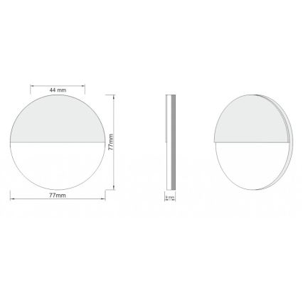 LDST RO-01-B-BZ4 - LED Lépcsőmegvilágító ROBIN 4xLED/1,2W/230V fehér 6500K