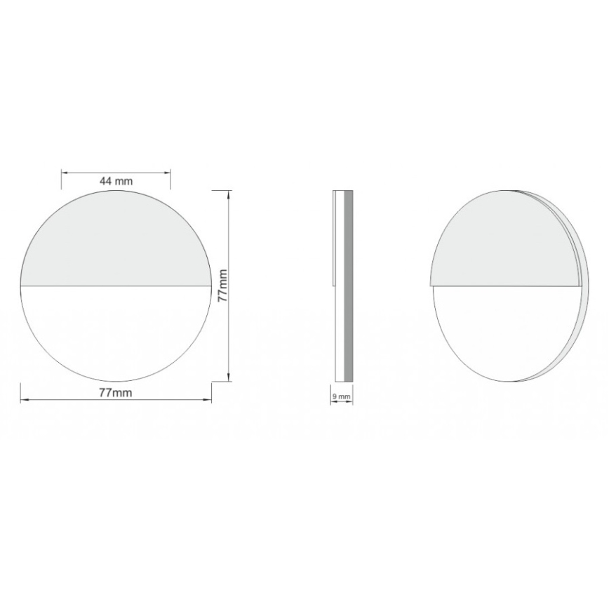 LDST RO-01-B-BZ4 - LED Lépcsőmegvilágító ROBIN 4xLED/1,2W/230V fehér 6500K