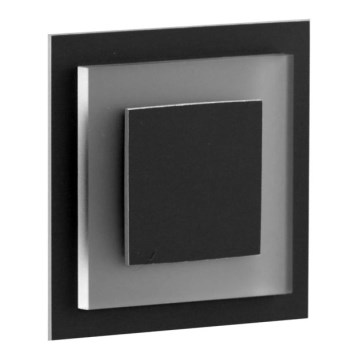 LDST SU-01-CB-BC8 - LED lépcsővilágítás SUNNY 8xLED/1,2W/230V fényes fekete 3000K