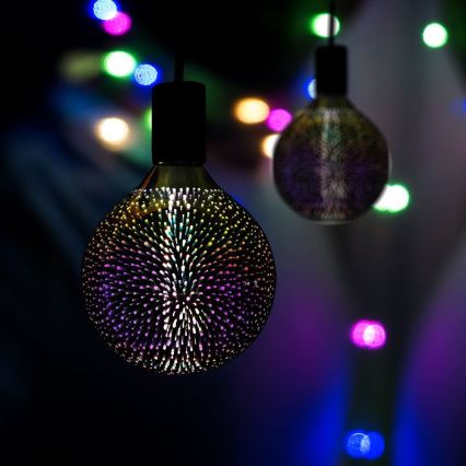 LED 3D Dekoratív izzó FILAMENT G125 E27/4W/230V 3000K