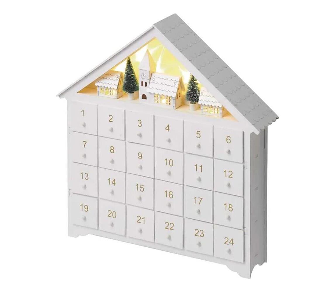 LED Ád naptár 8xLED/2xAA fehér DCWW02