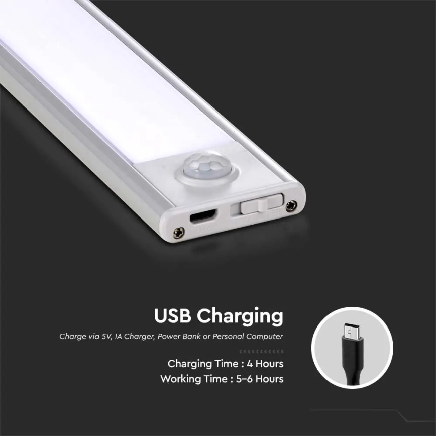 LED alatti világítás érzékelővel LED/1,5W/5V 3000K 1500 mAh