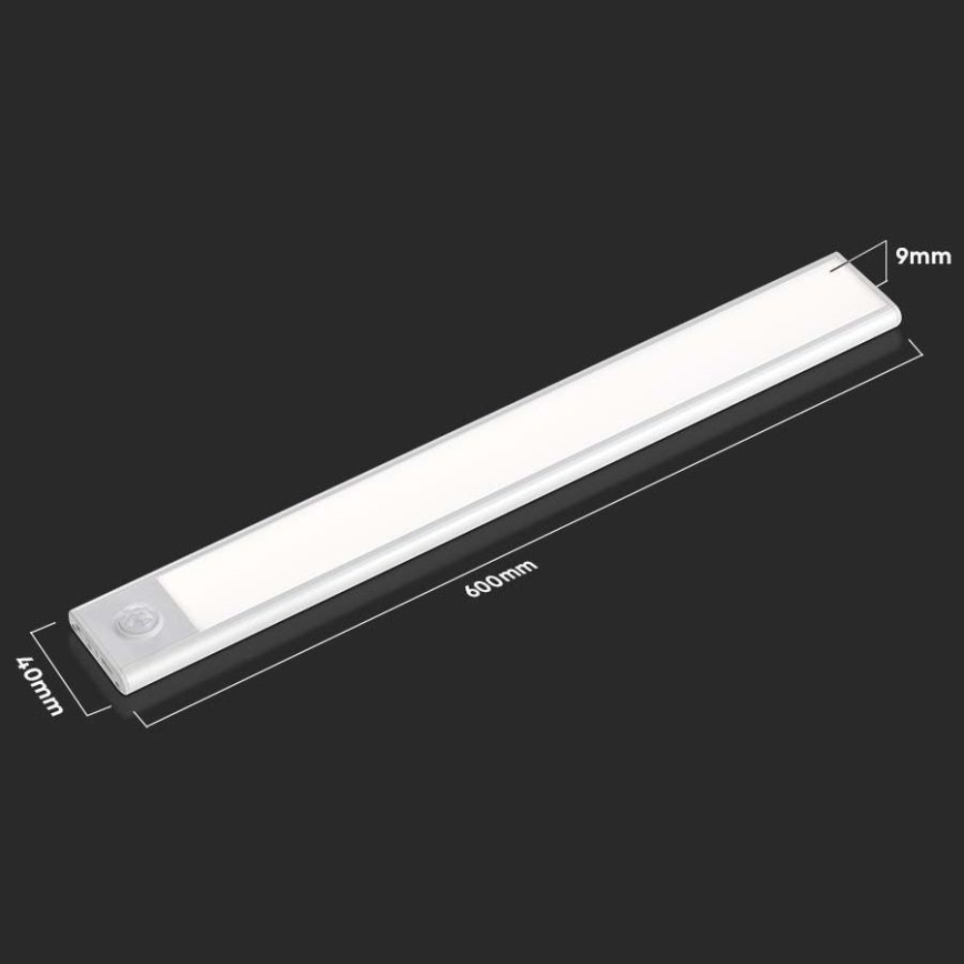 LED alatti világítás érzékelővel LED/2,5W/5V 3000 mAh 3000K