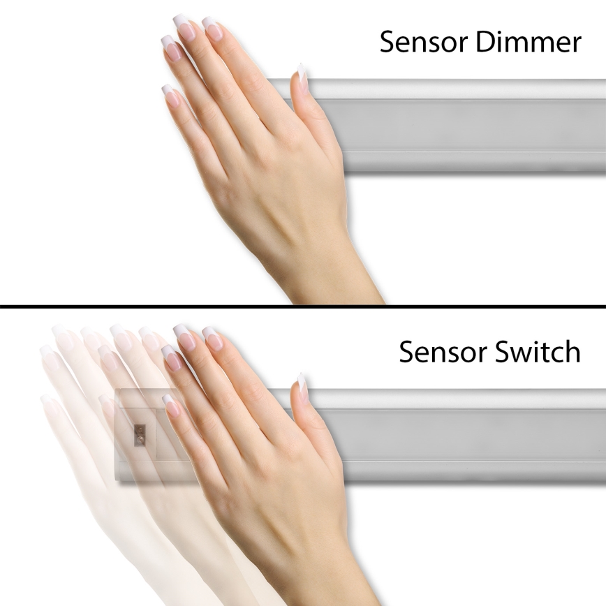 LED állítható fényerejű pult alatti lámpa érzékelővel LED/9W/12/230V 4000K