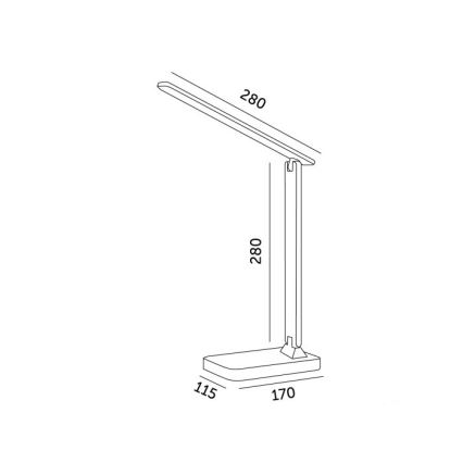 LED állítható fényerejű asztali lámpa NOBLITE N LED/7W/230V 3000/4000/6500K fehér