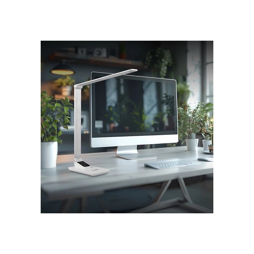 LED állítható fényerejű asztali lámpa USB-vel LED/7W/230V 3000K/4000K/5500K fehér