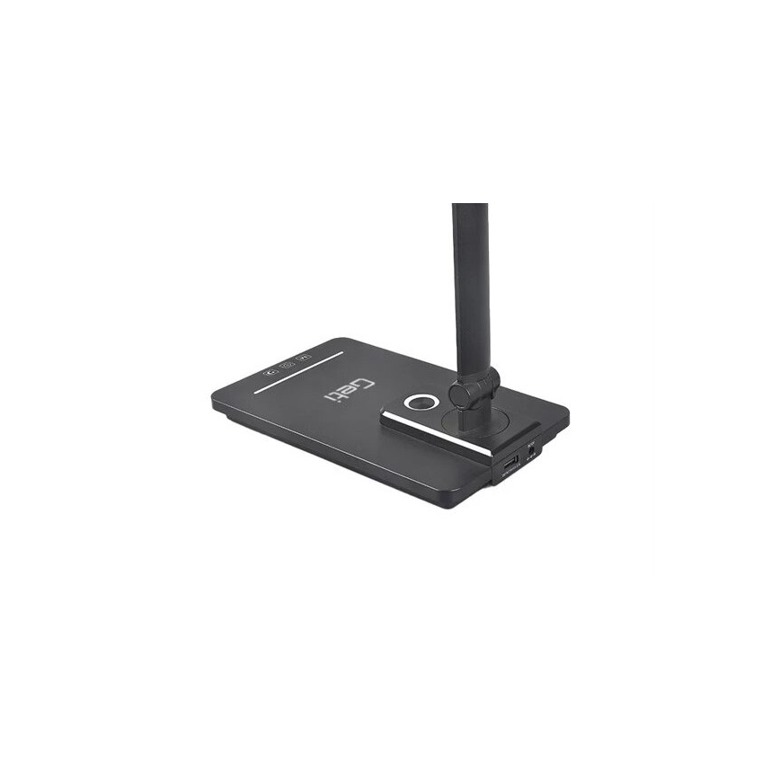 LED állítható fényerejű asztali lámpa USB-vel LED/9W/230V 3000K/4000K/5500K fekete