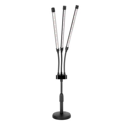LED állítható fényerejű, rugalmas asztali növénynevelő lámpa VITARO 3xLED/10W/230V fekete