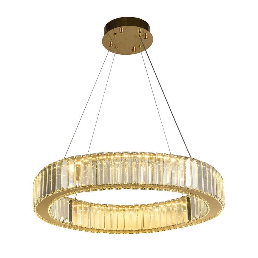 LED Dimmeres kristály csillár kábelre LED/40W/230V 3000-6500K króm/arany + távirányító